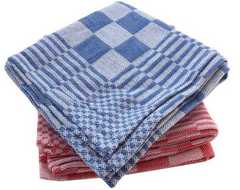 Theedoek rood of blauw